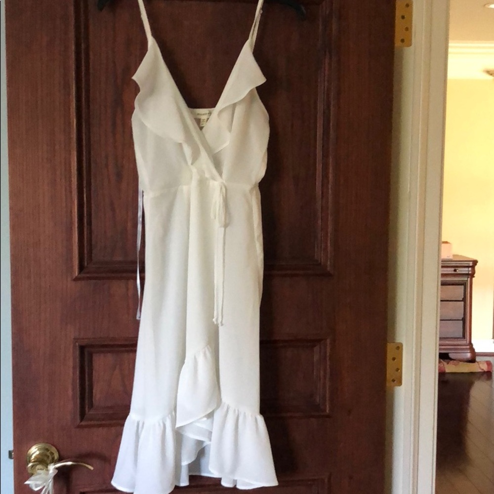 White ruffle dress